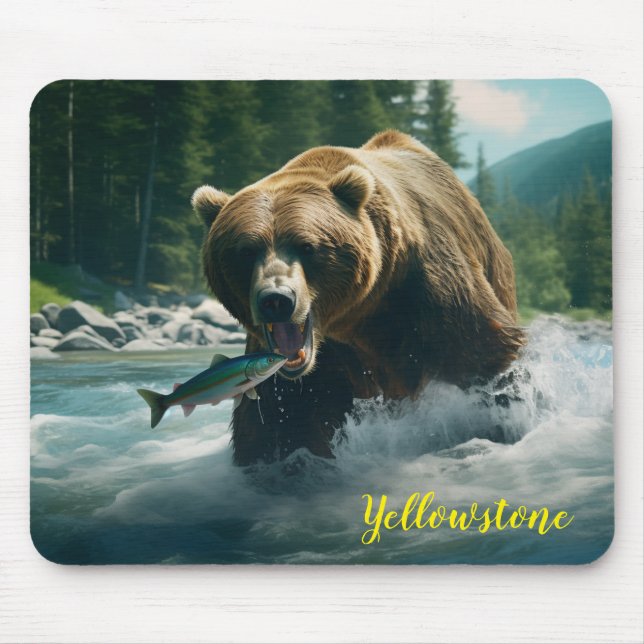 Mousepad Pad do Rato do Urso Yellowstone (Frente)