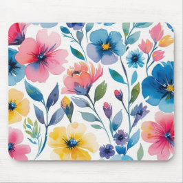 Mousepad Pad do Rato Floral do Estilo de Aquarela