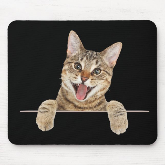 Mousepad Pad do Rato Gato de Tabby Sorridente (Frente)