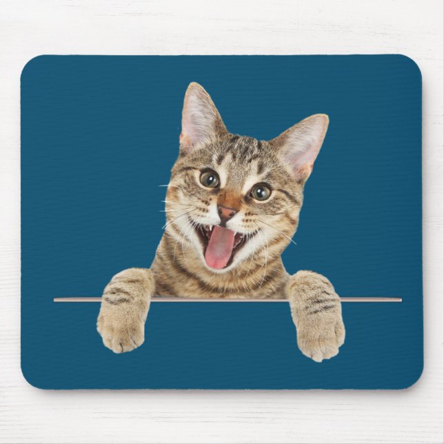 Mousepad Pad do Rato Gato de Tabby Sorridente (Frente)