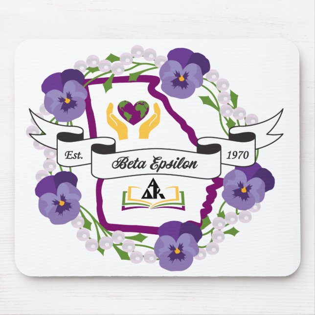 Mousepad Pad do Rato Georgia Beta Epsilon (Frente)