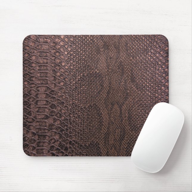 Mousepad Pad do Rato Padrão de Snakeskin Castanho (Com mouse)