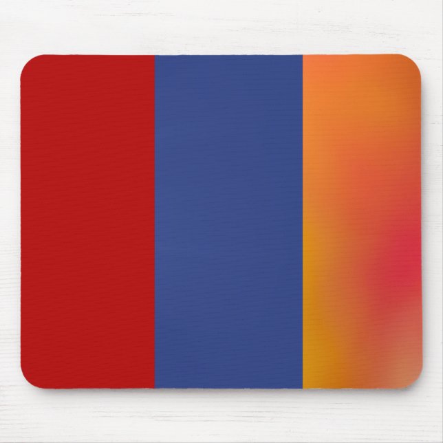 Mousepad Pad do Rato Vermelho Azul Laranja (Frente)