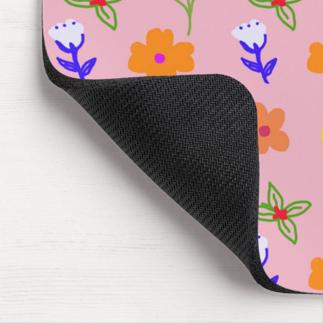 Mousepad Pad Floral Elegante - Flor Desenhada À Mão (Canto)
