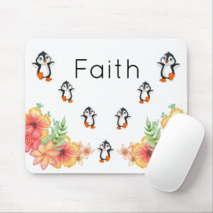 Mousepad Pad Floral Pinguin Faith Stripe Mouse! Pad do mous