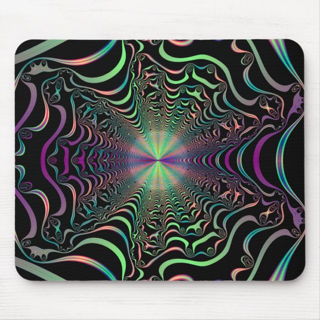 Mousepad Pad Fractal Web de Mouse abstrato Pastel (Frente)