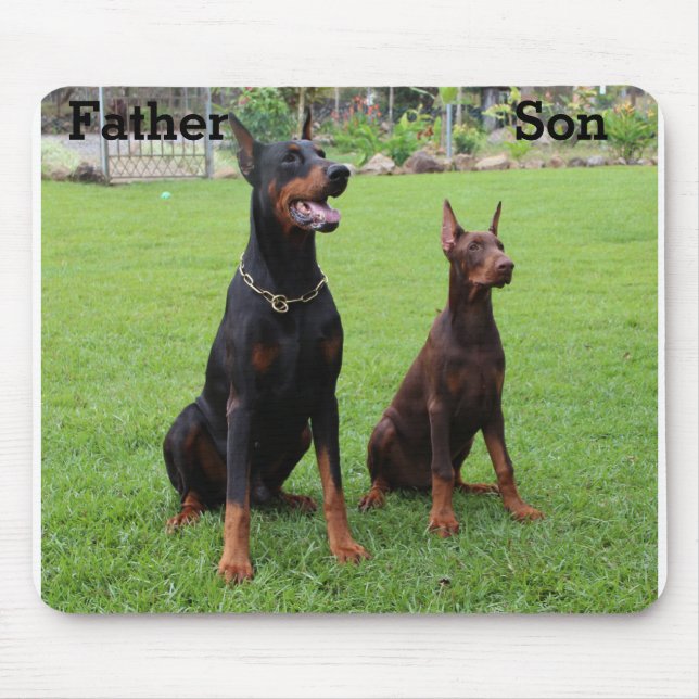 Mousepad Pad Pai e Filho do Doberman (Frente)