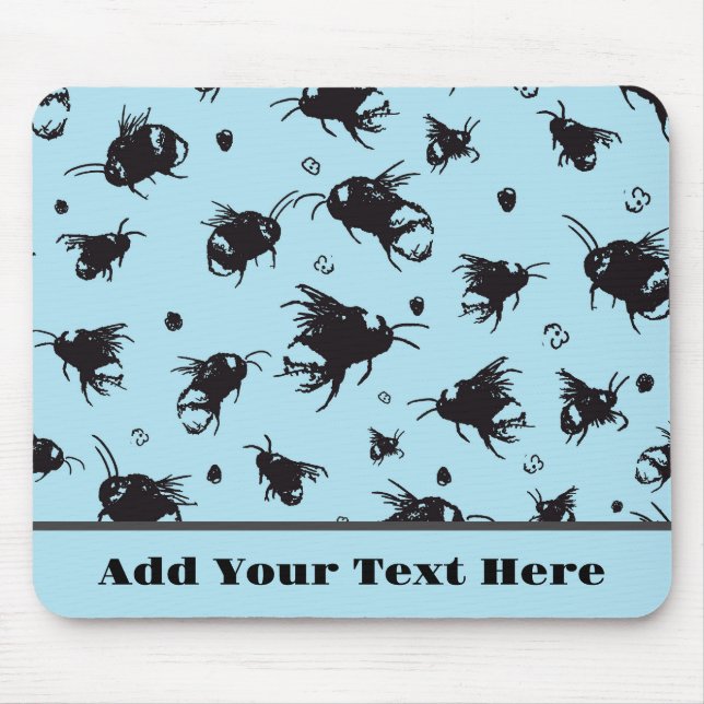 Mousepad Pad personalizado do mouse de abelhas para amantes (Frente)