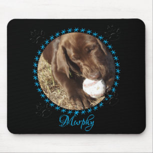 Mousepad Pad personalizado do mouse (preto/azul com patas)