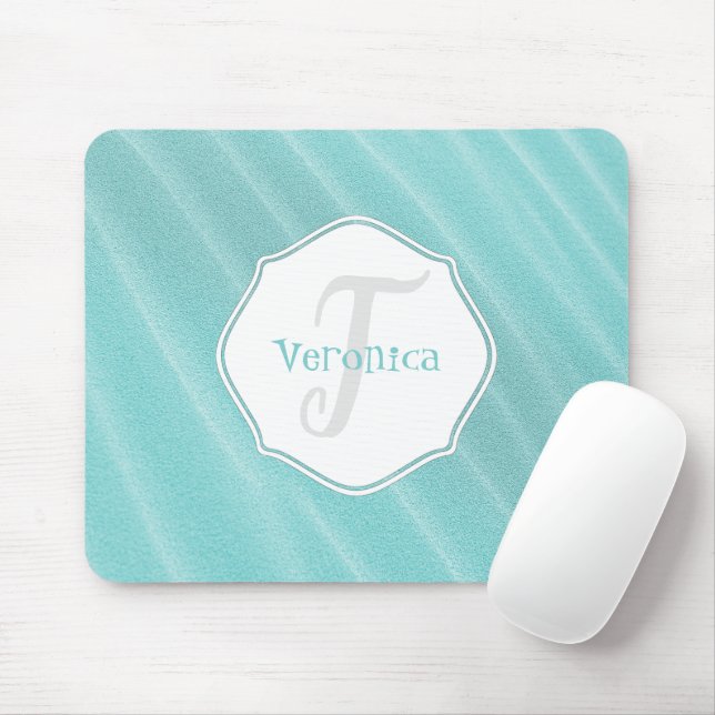 Mousepad Pad Personalizado do Mouse Ripples de Areia Teal (Com mouse)