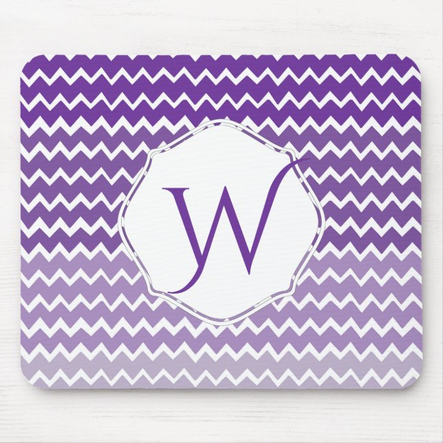 Mousepad Pad Personalizado do Mouse Roxo Chevron (Frente)