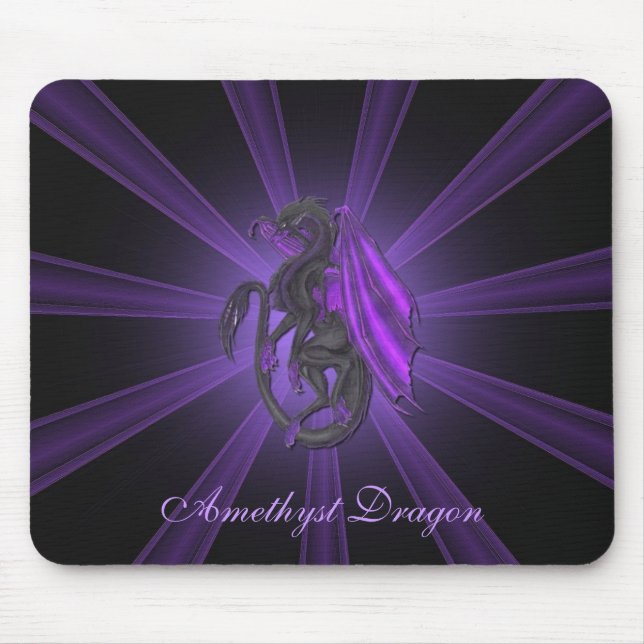 Mousepad Pad Rato de Dragão Ametista Roxo (Frente)