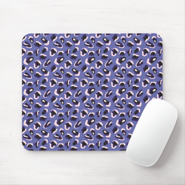 Mousepad Pad Roxo de Rato de Impressão Animal Abstrato (Com mouse)