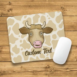 Mousepad Pad Surpreso do Mouse de Vaca