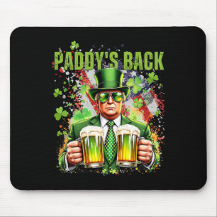 Mousepad Paddy's Back Funny Trump Dia de São Patrício Irish