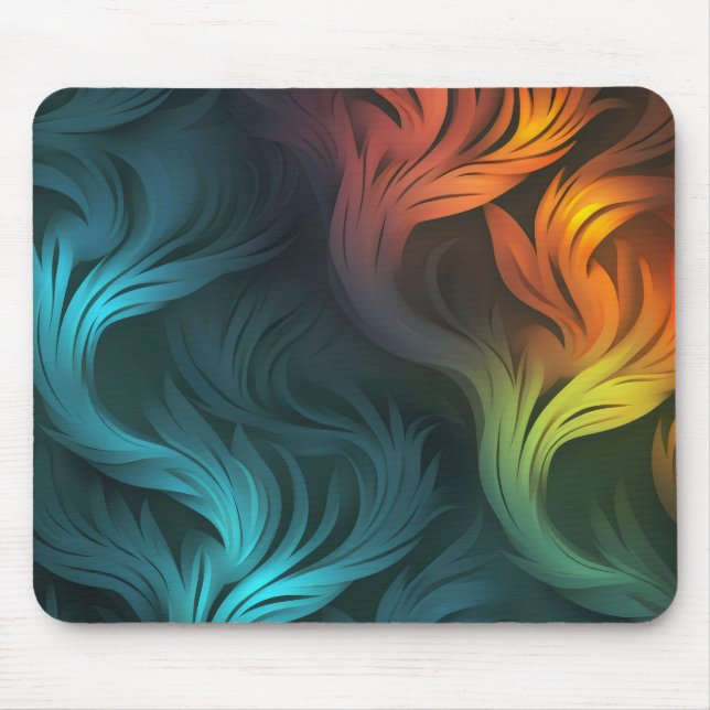 Mousepad Padrão Abstrato Colorido (Frente)