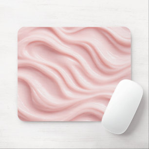 Mousepad Padrão Abstrato de Creme Rosa