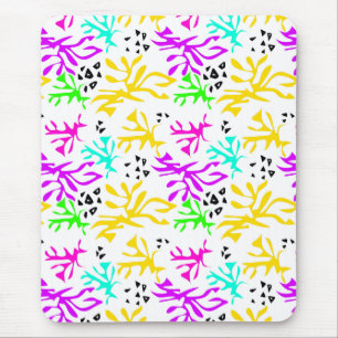 Mousepad Padrão abstrato de neon multicolorido