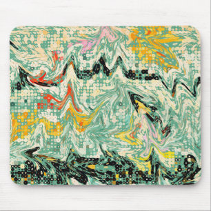 Mousepad Padrão Abstrato de Redemoinho Mármore Retro Groovy