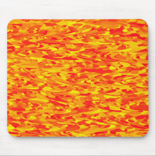 Mousepad Padrão Abstrato Laranja Vermelho Amarelo