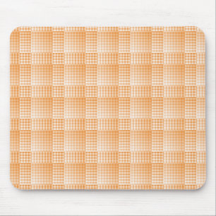 Mousepad Padrão Abstrato Xadrez Laranja Branco