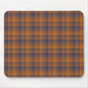 Mousepad Padrão Abstrato Xadrez Laranja Roxo