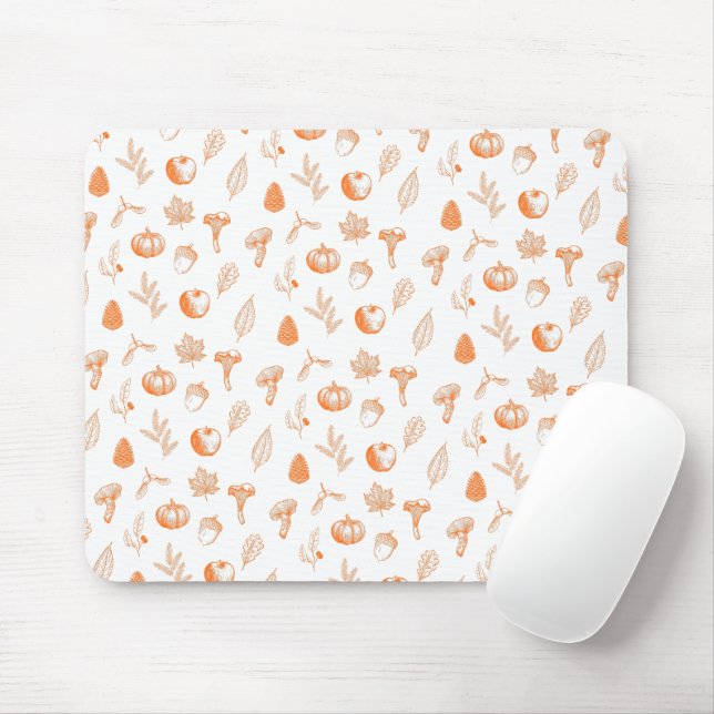 Mousepad Padrão Aconchegante de Outono (Com mouse)