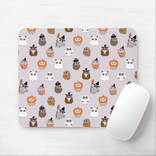 Mousepad Padrão Adorável das Corujas de Halloween