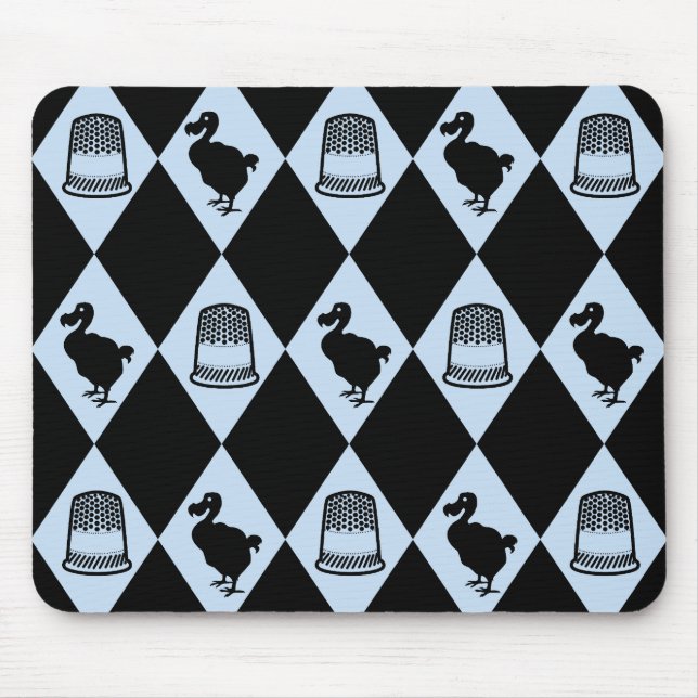 Mousepad Padrão Alice Dodo e Dedal (Frente)