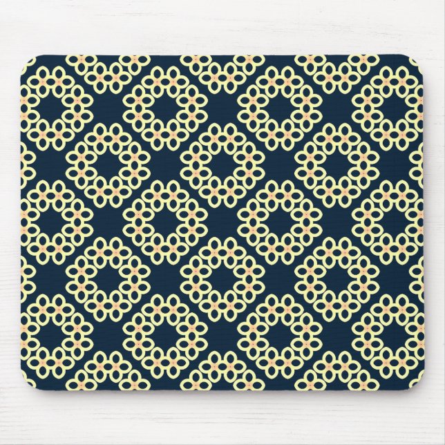 Mousepad Padrão amarelo contínuo em tapete de mesa (Frente)