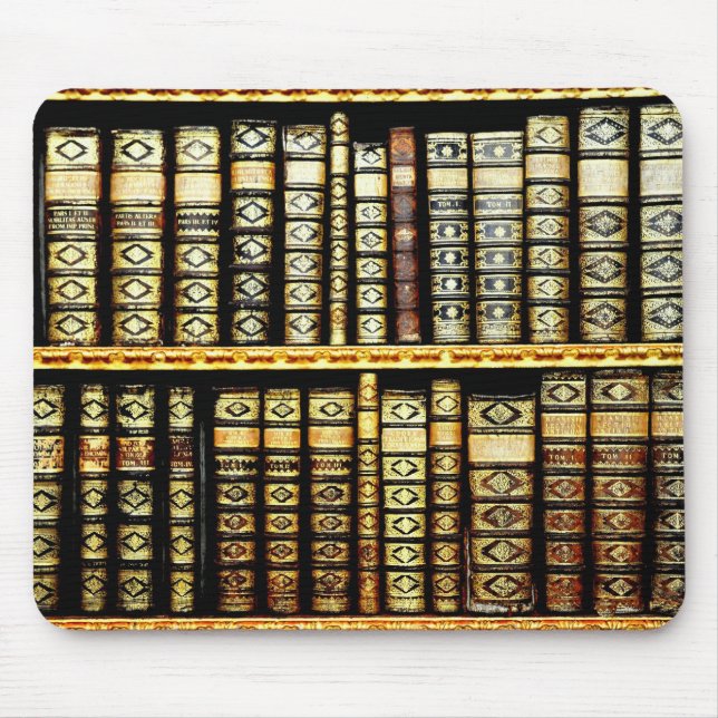 Mousepad Padrão Antiquado de Couro Vintage (Frente)