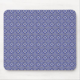 Mousepad Padrão Árabe do Azulejo Azul do Oriente Médio