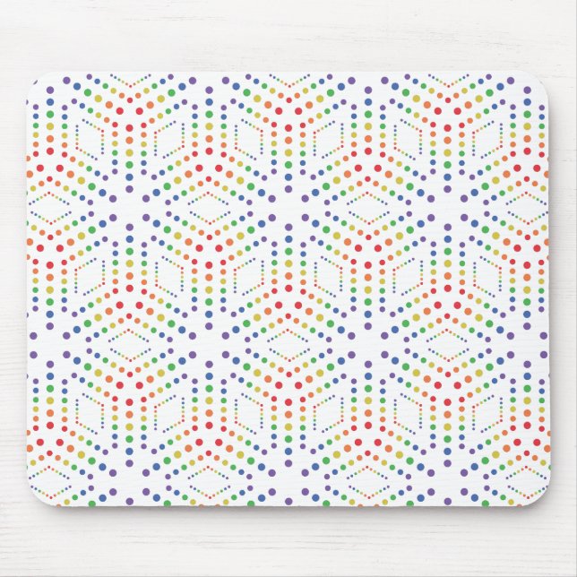 Mousepad Padrão Arco-íris (Frente)