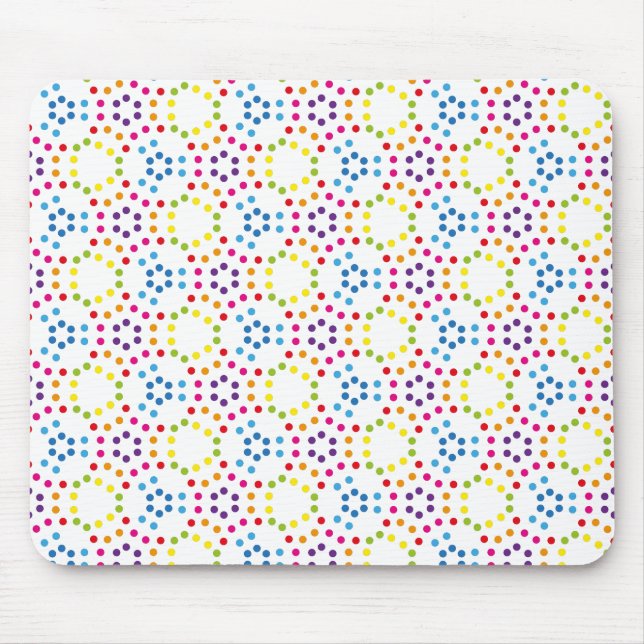 Mousepad Padrão Arco-írisbolinhas (Frente)