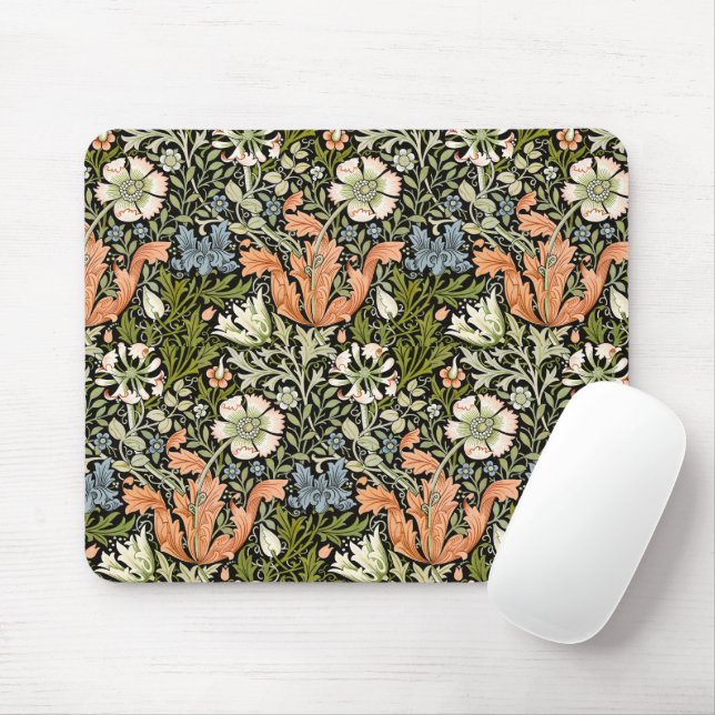 Mousepad Padrão Art Nouveau Floral de William Morris Compto (Com mouse)