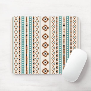 Mousepad Padrão Aztec Teal Terracotta Blk Cr Mix Motif (V)