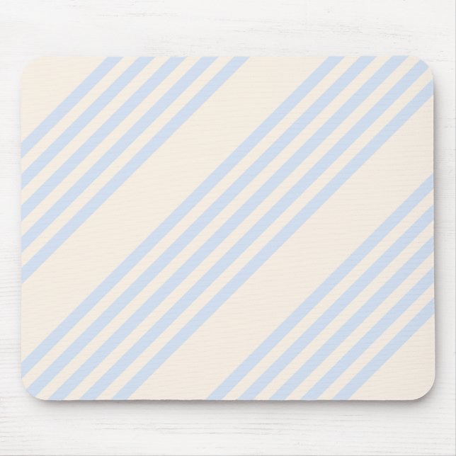Mousepad Padrão azul claro e bege de cinco faixas (Frente)