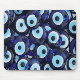 Mousepad Padrão Azul das Pedras Mau de Amuletas Nazares