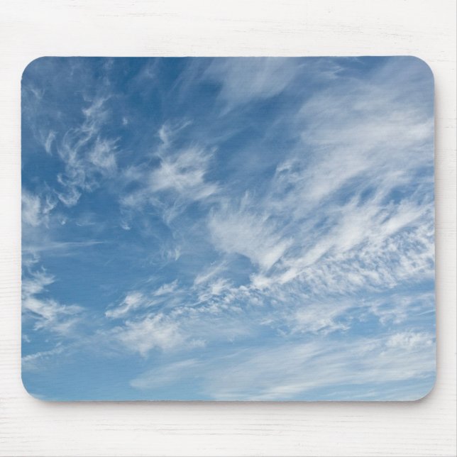 Mousepad Padrão Azul de Nuvens Brancas Espalhadas no Céu Az (Frente)