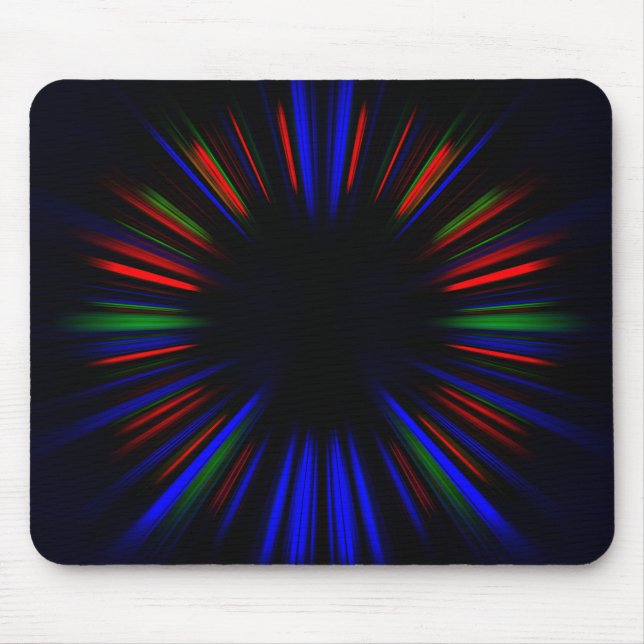Mousepad Padrão azul e vermelho de rajada (Frente)