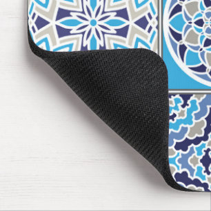 Mousepad Padrão Azulejo Holandês Azul