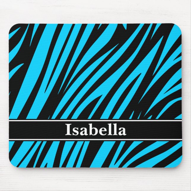 Mousepad Padrão Blue Black Stripes (Frente)
