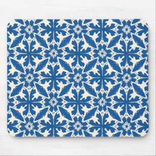 Mousepad Padrão Boho em Azul – Elegante e Ousado