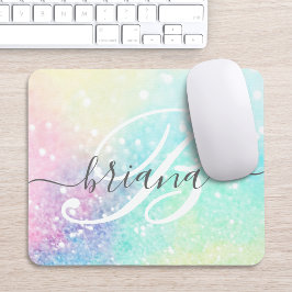 Mousepad Padrão Bonito Colorido da Glam Holographic