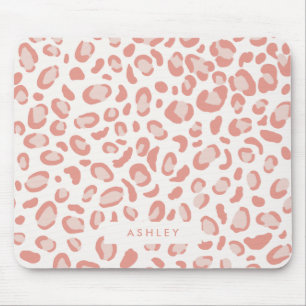 Mousepad Padrão Bonito de Leopardo Rosa