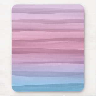 Mousepad Padrão Bonito de Linhas de Água de Pastel