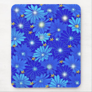 Mousepad Padrão bonito de margarida azul