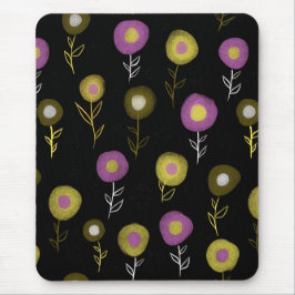 Mousepad Padrão Botânico na moda Floral Escuro