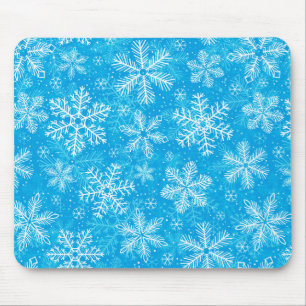 Mousepad Padrão branco de flocos de neve