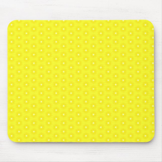 Mousepad Padrão Brilhante de Estrelas Amarelas Amarelas de  (Frente)